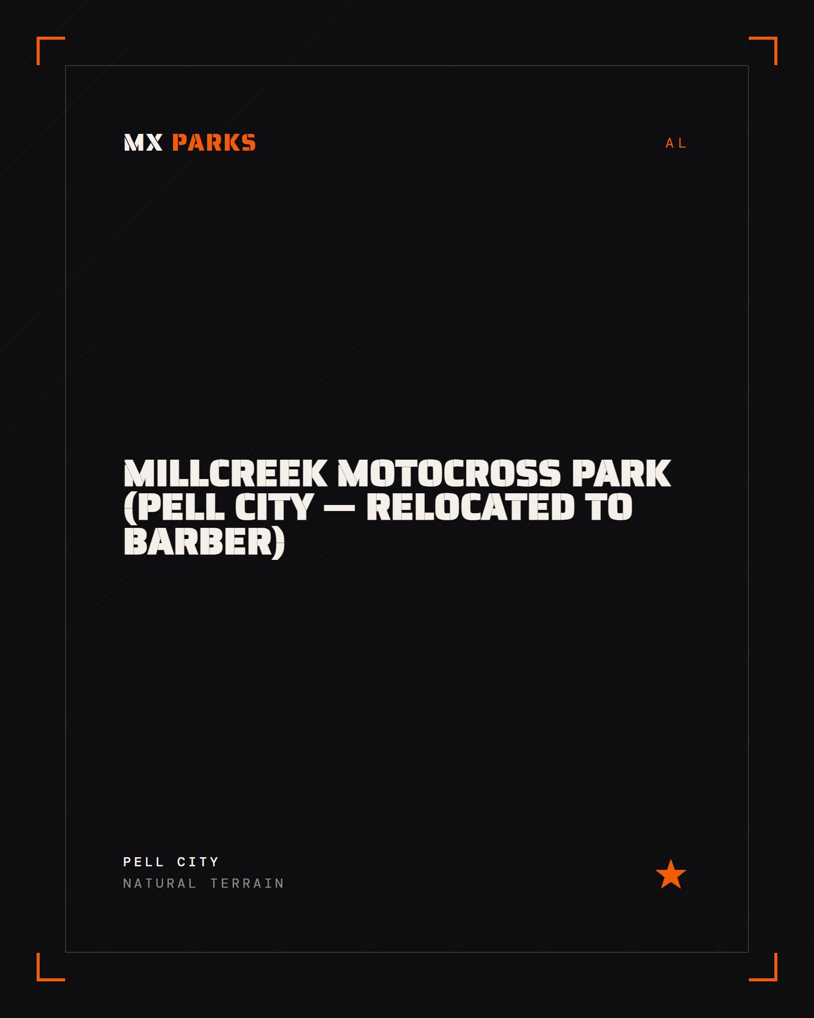 MillCreek Motocross Park (Pell City — relocated to Barber)